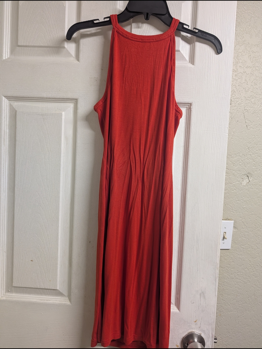 Copper Key Red Maxi Dress with High Neck